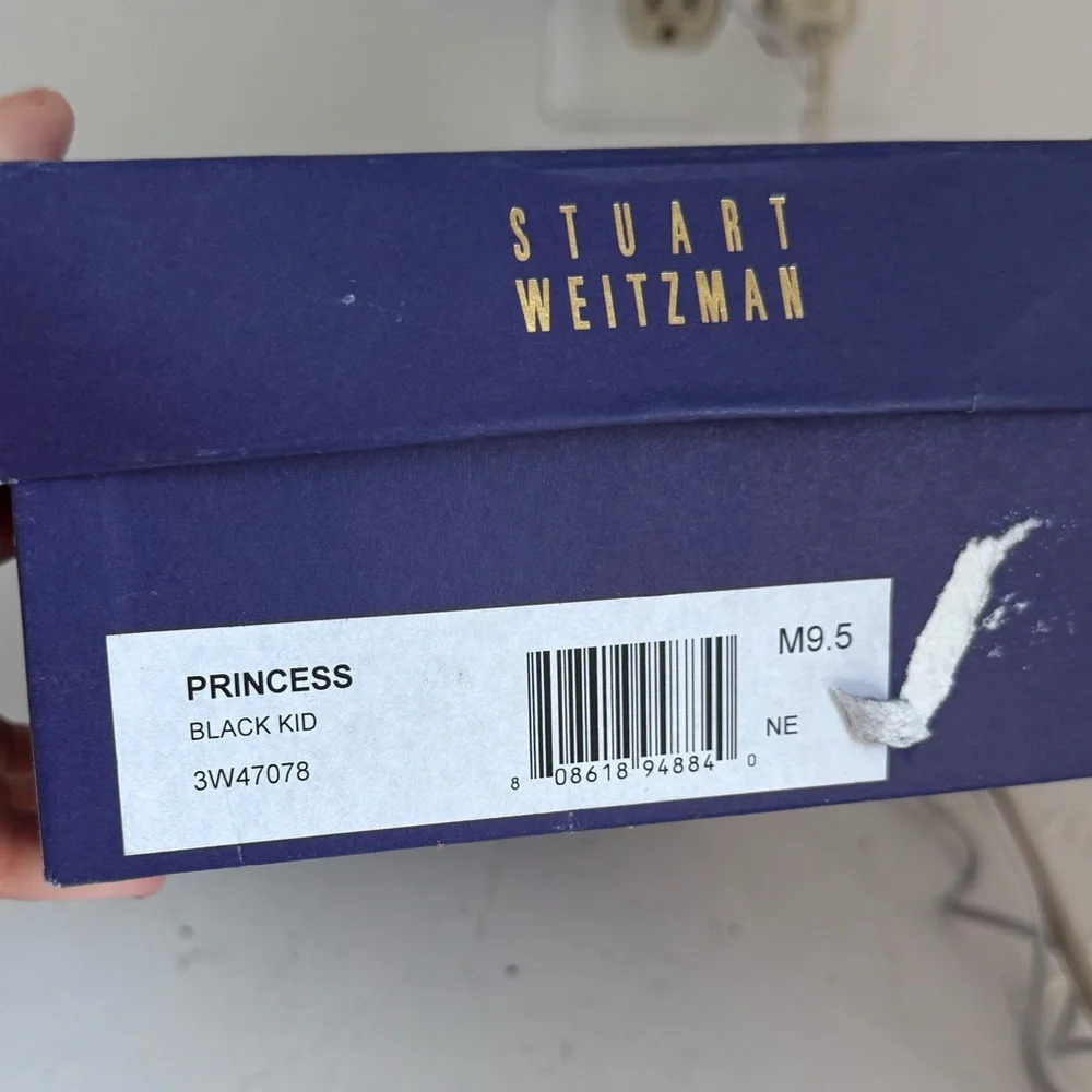 Stuart weitzman black leather heels size 9.5 - Picture 3 of 13